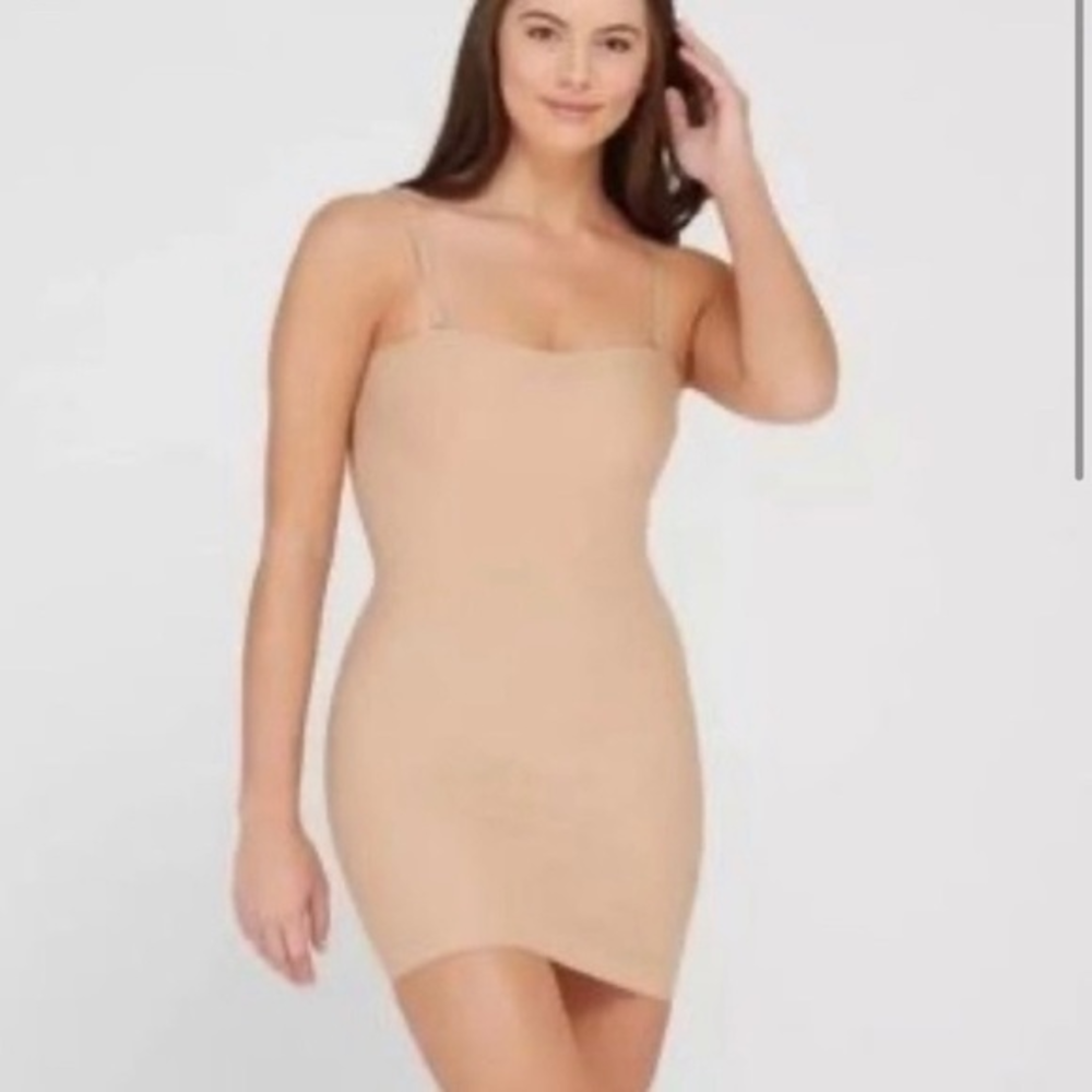 ASSETS by Sara Blakely Tan Shapewear Slip Dress